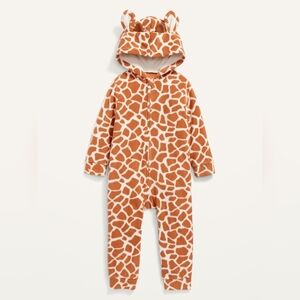 Old Navy Kids Giraffe Print Footie - Brown and White